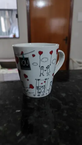 Caneca de Cerâmica Romântica "I Love You" - Tema Casal / Namorados
