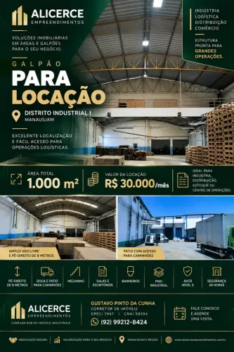 ALUGO GALPÃO DISTRITO 1 NIVEL 5 INDUSTRIAL