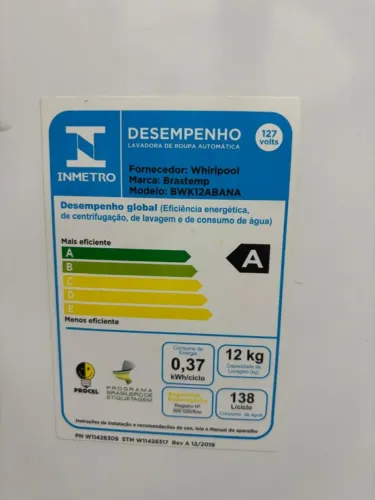 Máquina de lavar com defeito