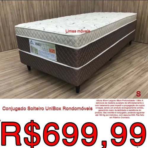 Cama box solteiro Rondomoveis d33 suporta 150kg / frete grátis / pague na entrega