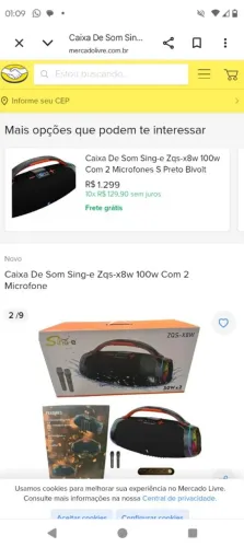 Caixa de som.