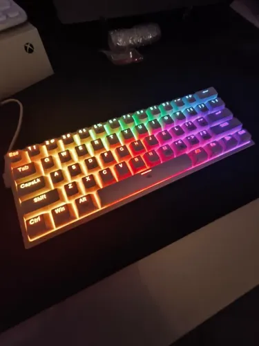 Teclado Mecânico Redragon Fizz K617 Branco RGB