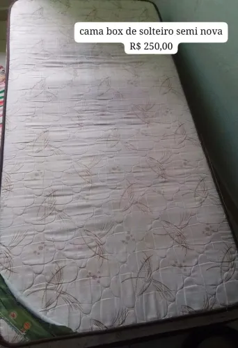 Cama box de solteiro com colchão