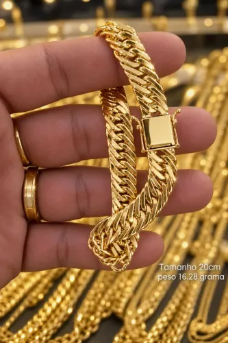 Pulseira Grumet Ouro 18K, 20cm, 16.28g