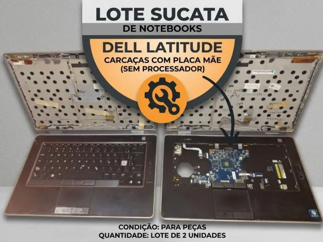 Lote Notebook Dell Latitude P/ Peças - Carcaça E Placa Mãe Sem CPU