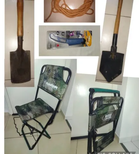 Cadeira dobrável camuflada - ideal para camping e pesca!