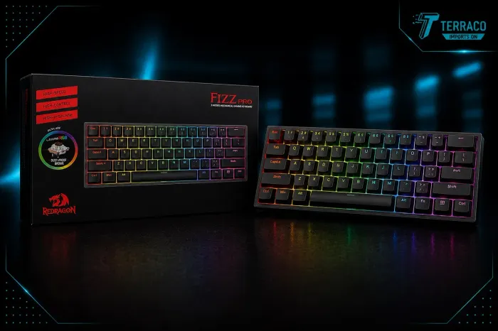 Teclado Gamer Mecânico Redragon Fizz Pro RGB