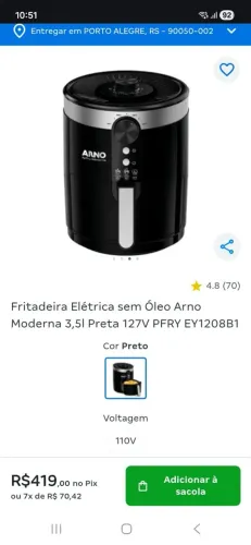 Fritadeira Air Fryer...