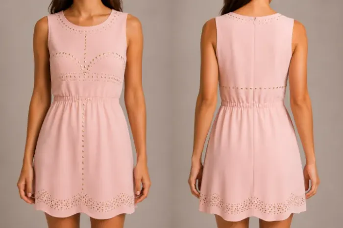 Vestido elegante rosa bebe