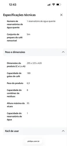 Máquina de café em grãos 