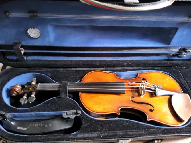 Violino orquezz strad com dois arcos