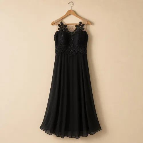 Vestido de Festa Longo Preto