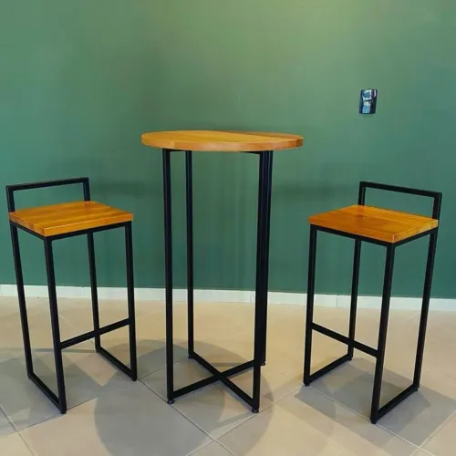 Jogo de mesa bistrô alta