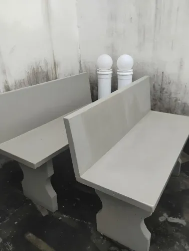 Banco de cimento para jardim
