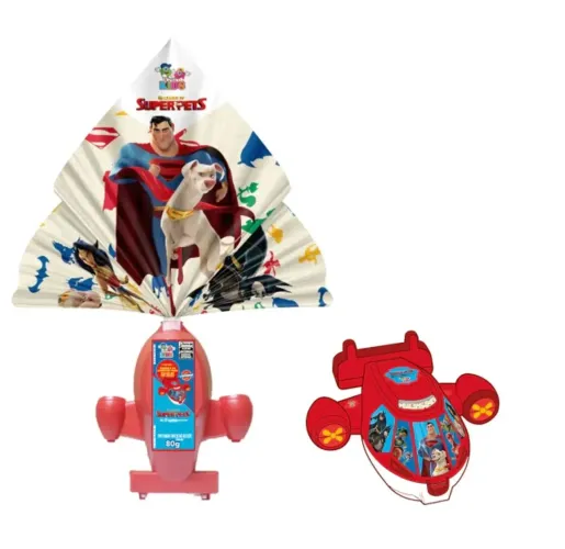 Ovo de Páscoa Divino Kids Formato de Avião Superpets 80g<br>Disponível em breve