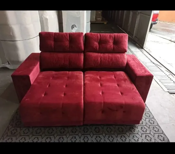 SOFA RETRATIL RECLINÁVEL 2MT FRETE GRÁTIS