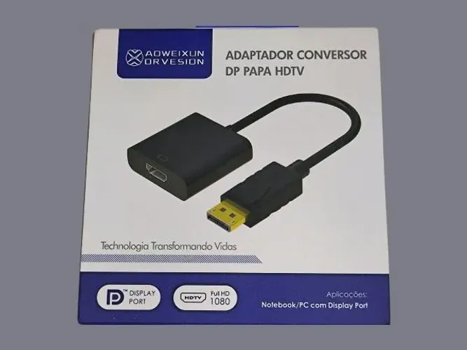 Adaptador DisplayPort para HDMI - Full HD 1080p - Novo