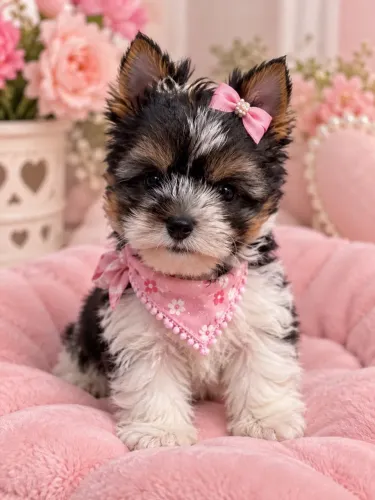 Impecável filhote de Yorkshire fêmea biewer terrier