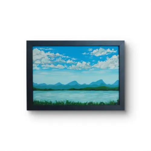 Pintura em MDF - Paisagem - 30x21cm com moldura