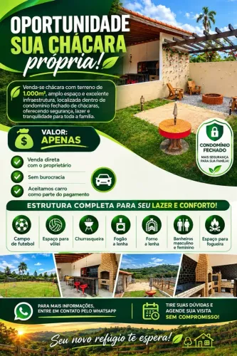 CHÁCARA DE 1.000 M² EM IBIÚNA APROVEITE!
