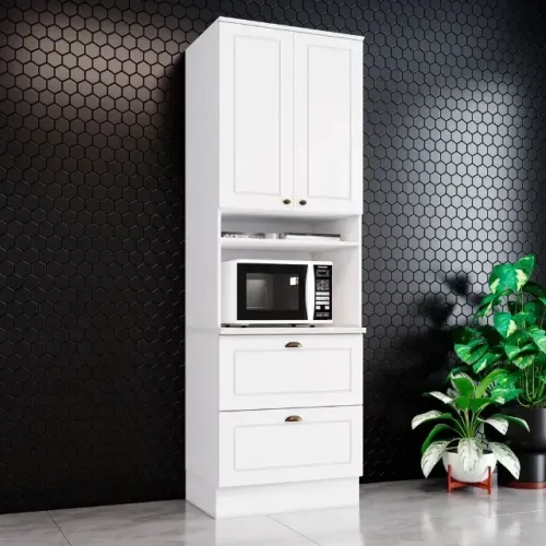 Torre quente 2 portas 2 gavetonas nicho para forno Emily Henn