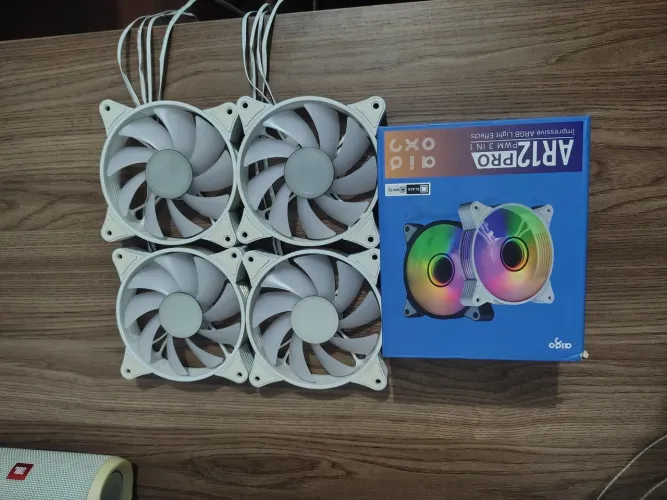 Cooler Fan Aigo Ar12 Pro Branco Argb + Pwm 5 Fans Infinity