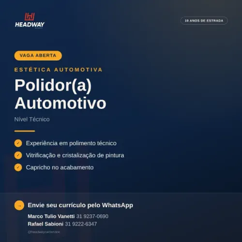 Polidor(a) Automotivo ? Nível Técnico
