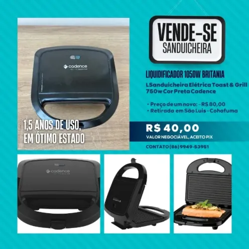 Sanduicheira Cadence Toast & Grill