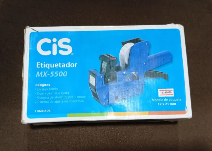 Etiquetadora Cis MX-5500 8 Dígitos na Caixa - Pouco Usada