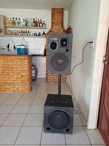 Vendo conjunto de som caixa mais subwoofer 800w