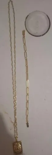 Vendo Cordão e pulseira banhados a ouro 18k
