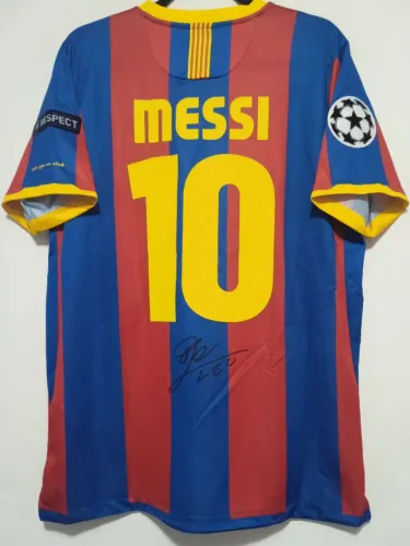 Camisa Barcelona Final Champions 2010 / 2011 #10 Messi Autografada Certificada