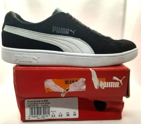 Tênis Original Puma Smash V2 BDP Black/White tamanho 34