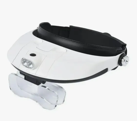 Lupa de Cabeça Led Profissional com 5 lentes de Aumento 