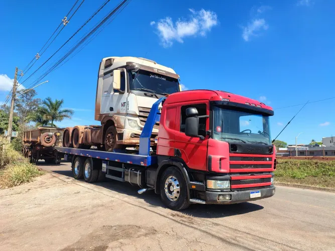 Scania plataforma reboque prancha guincho 