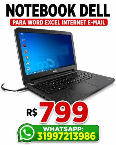 NOTEBOOK DELL R$799- PROMOÇÃO 01/09