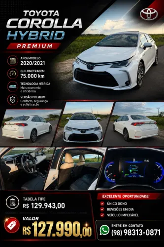 Toyota Corolla Altis Prem. Hybrid 1.8 Flex AUT 2021