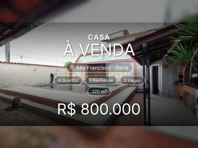 Casa com Estilo e Conforto em São Francisco  Serra, Oportunidade Imperdível!