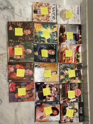 kit de 15 anos de revista de vinho da wine