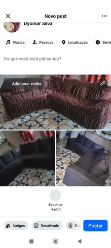 Vende se sofá de canto 5lugares desmontável acompanha capa de proteção 