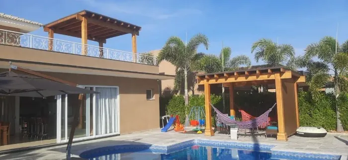 Rancho com 4 dormitórios à venda por R$ 2.600.000,00 - Condomínio Terra da Barra - Mendonç