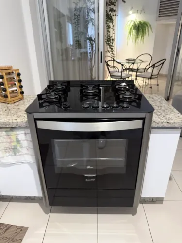 Fogão Fischer 5 Bocas com Forno - Mesa de Vidro