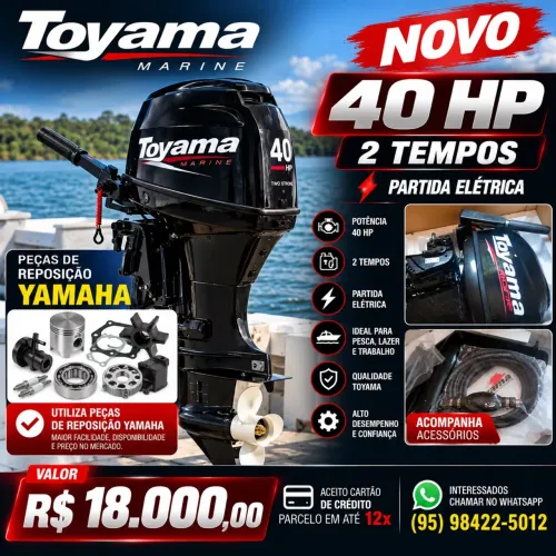 Motor de popa 40hp automático 