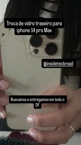 Troca de vidro para iphone a laser