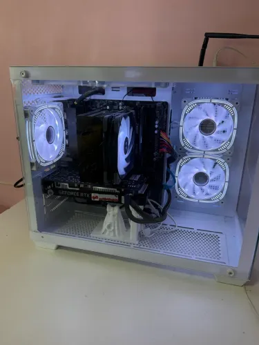 Pc gamer full white ARGB ryzen7500X3D rtx 2060 16GB DDR5 monitor 27 ? teclado e mouse