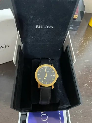 Relógio Bulova Masculino pulseira de couro