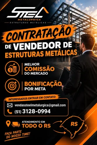 Vendedor de estrutura metálica obra