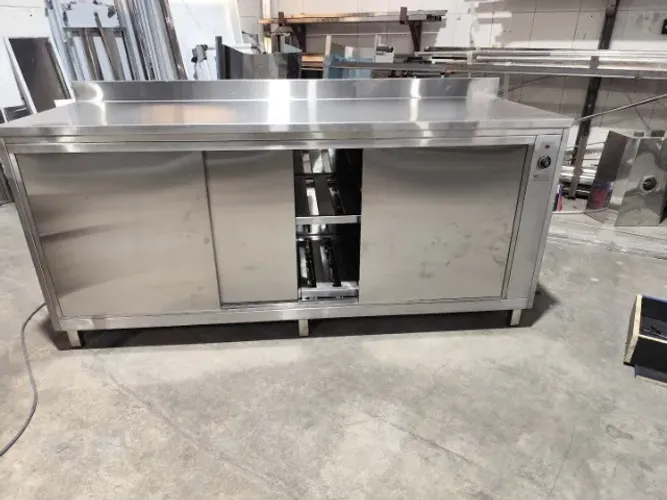 Armário inox com bojo e portas 1,20 m