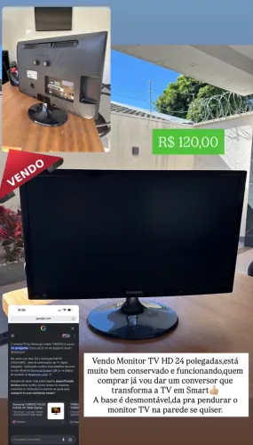 TV e monitor HD 24 polegadas