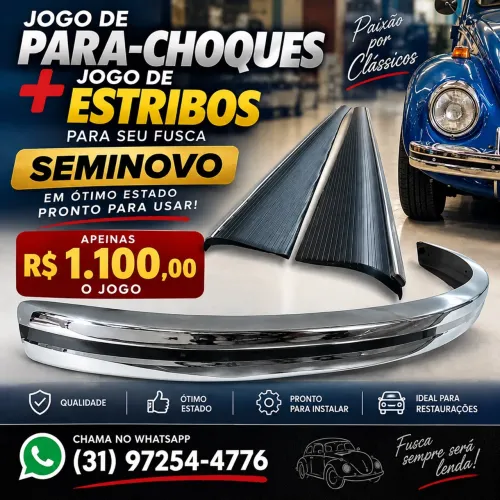 Par Parachoque Wolff Fusca 71 72 73 75 76 Dianteiro Traseiro